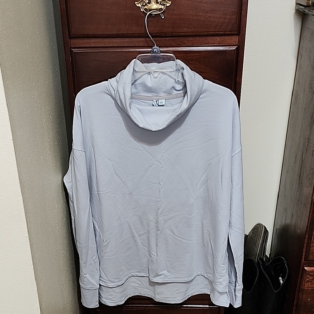 **2 for $10** Light blue Cowl Neck Long Sleeve Top